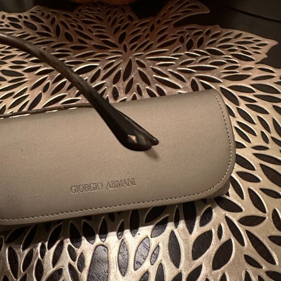 Giorgio Armani Women's Authentic Brown Gold Olive Gradient Sunglasses & Case - Picture 4 of 15